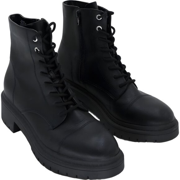 Women's Platform Lace-Up Ankle Boots Style Co Zaharaa US 8.5 - Picture 4 of 6